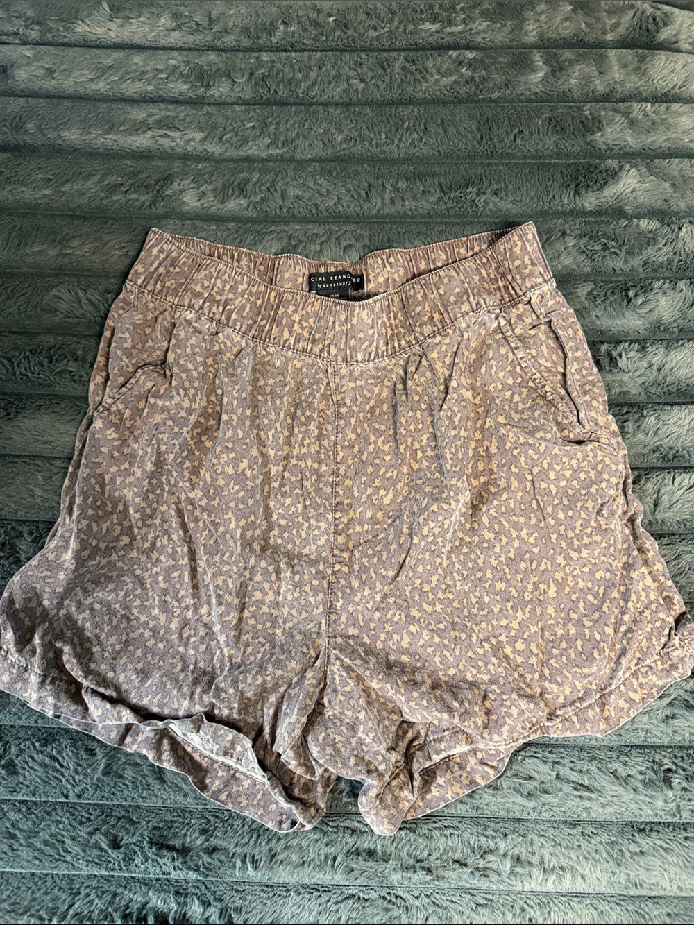 High Waist Floral Print Women's Shorts - Taupe